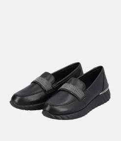 Remonte Stylish Sporty Black Loafers