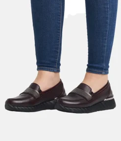 Remonte Stylish Sporty Burgundy Loafers