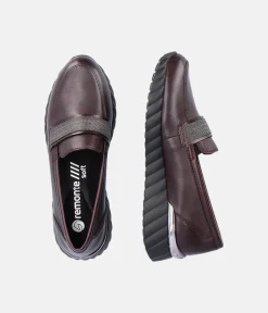 Remonte Stylish Sporty Burgundy Loafers