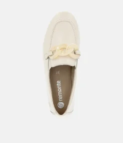Remonte Stylish White Leather Slip On Shoe