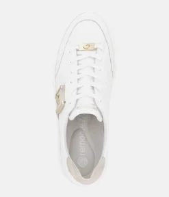 Remonte Stylish White/Gold Combi Trainers