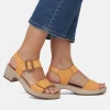 Remonte Sunshine Orange Leather Fashion Sandals