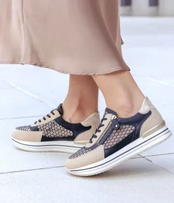 Remonte Super Stylish Black Sporty Sneakers