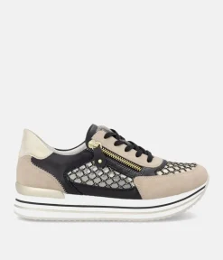 Remonte Super Stylish Black Sporty Sneakers