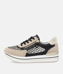 Remonte Super Stylish Black Sporty Sneakers