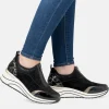 Remonte Super Stylish Front Zip Wedge Trainers
