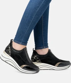 Remonte Super Stylish Front Zip Wedge Trainers