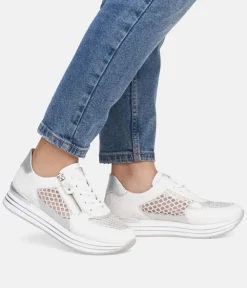 Remonte Super Stylish White Sporty Sneakers