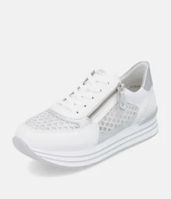 Remonte Super Stylish White Sporty Sneakers