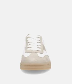 Remonte Trendy White/Gold Combi Trainers
