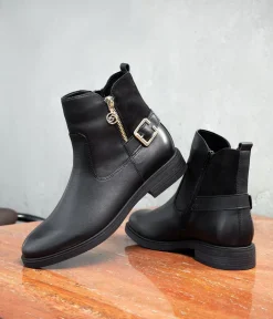 Remonte Versatile Black Leather Ankle Boots