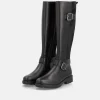 Remonte Versatile Black Leather Long Boots
