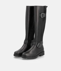 Remonte Versatile Black Leather Long Boots