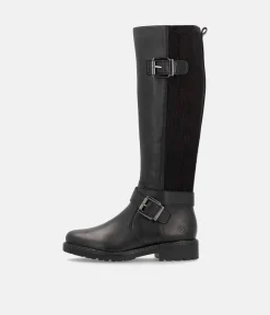 Remonte Versatile Black Leather Long Boots