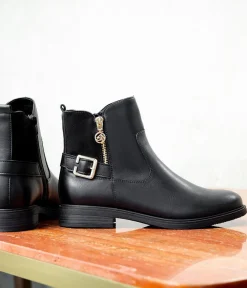 Remonte Versatile Black Leather Ankle Boots