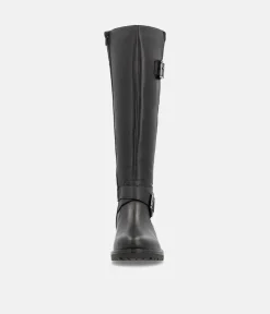 Remonte Versatile Black Leather Long Boots