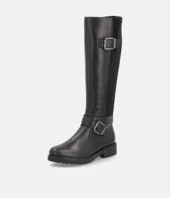 Remonte Versatile Black Leather Long Boots