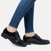 Remonte Versatile Black Patent Lace-Up Shoes