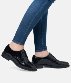 Remonte Versatile Black Patent Lace-Up Shoes