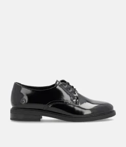 Remonte Versatile Black Patent Lace-Up Shoes