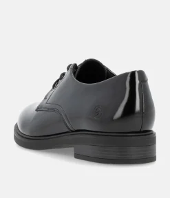 Remonte Versatile Black Patent Lace-Up Shoes
