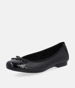 Remonte Versatile Black Round Toe Flats