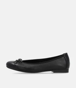 Remonte Versatile Black Round Toe Flats