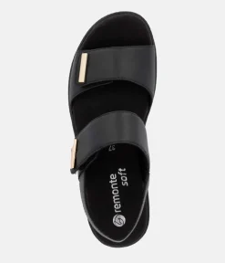 Remonte Versatile Black Wedge Sandal