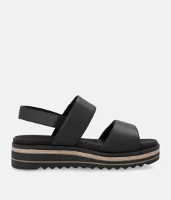 Remonte Versatile Black Wedge Sandal