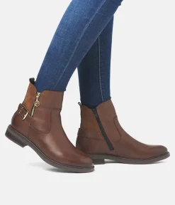 Remonte Versatile Brown Leather Ankle Boots