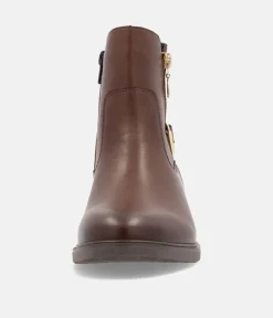 Remonte Versatile Brown Leather Ankle Boots