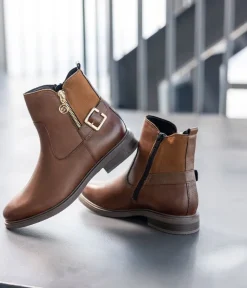 Remonte Versatile Brown Leather Ankle Boots