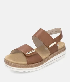 Remonte Versatile Brown Wedge Sandal