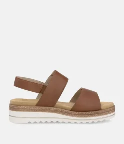 Remonte Versatile Brown Wedge Sandal
