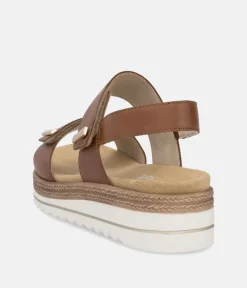 Remonte Versatile Brown Wedge Sandal