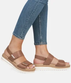 Remonte Versatile Brown Wedge Sandal