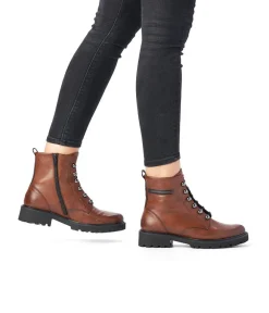 Remonte Versatile Chestnut Biker Style Ankle Boots
