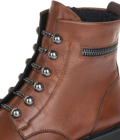 Remonte Versatile Chestnut Biker Style Ankle Boots