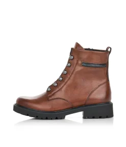 Remonte Versatile Chestnut Biker Style Ankle Boots