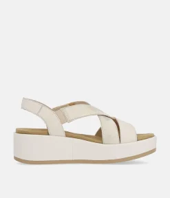 Remonte Versatile Criss Cross Beige Combi Sandals