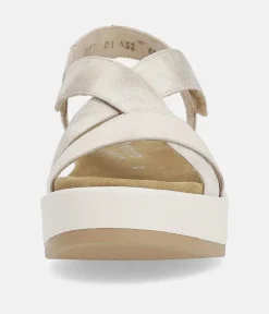 Remonte Versatile Criss Cross Beige Combi Sandals