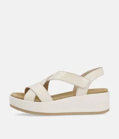 Remonte Versatile Criss Cross Beige Combi Sandals