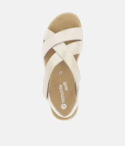 Remonte Versatile Criss Cross Beige Combi Sandals