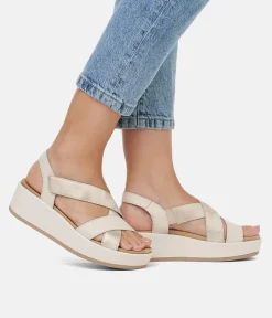 Remonte Versatile Criss Cross Beige Combi Sandals