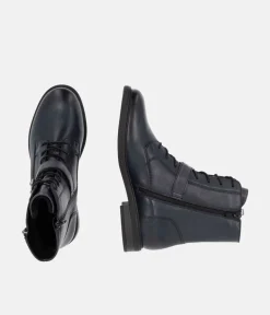 Remonte Versatile Navy Leather Ankle Boots
