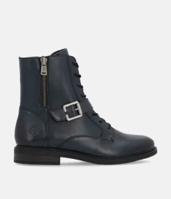 Remonte Versatile Navy Leather Ankle Boots