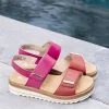 Remonte Versatile Pink/Red Wedge Sandal