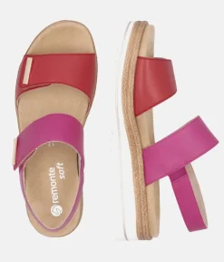 Remonte Versatile Pink/Red Wedge Sandal