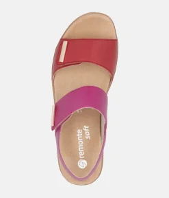 Remonte Versatile Pink/Red Wedge Sandal