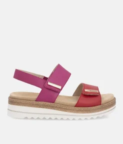 Remonte Versatile Pink/Red Wedge Sandal